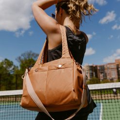 Alternative view of ALL IN ONE Tote in CaRefiber recycled nylon - Dune