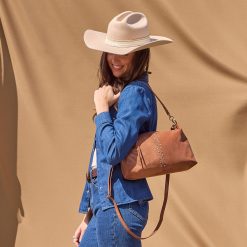 Alternative view of Avon Shoulder Bag in Buffed Leather - Burnished Saddle