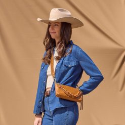 Alternative view of Country Road Guitar Strap in Polished Leather - Truffle