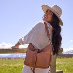 Alternative view of Pier Shoulder Bag in Washed Leather - Harvest Wheat