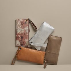 Alternative view of Vida Wristlet In Metallic Leather - Silver