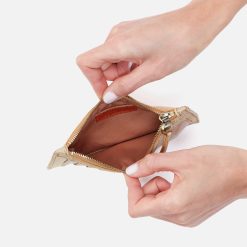 Alternative view of Carte Card Case in Metallic Leather - Gold Leaf