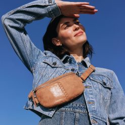 Alternative view of Fern Belt Bag In Buffed Leather - Whiskey