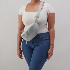 Alternative view of Hunter Medium Belt Bag In Buffed Leather - Misty Harbor