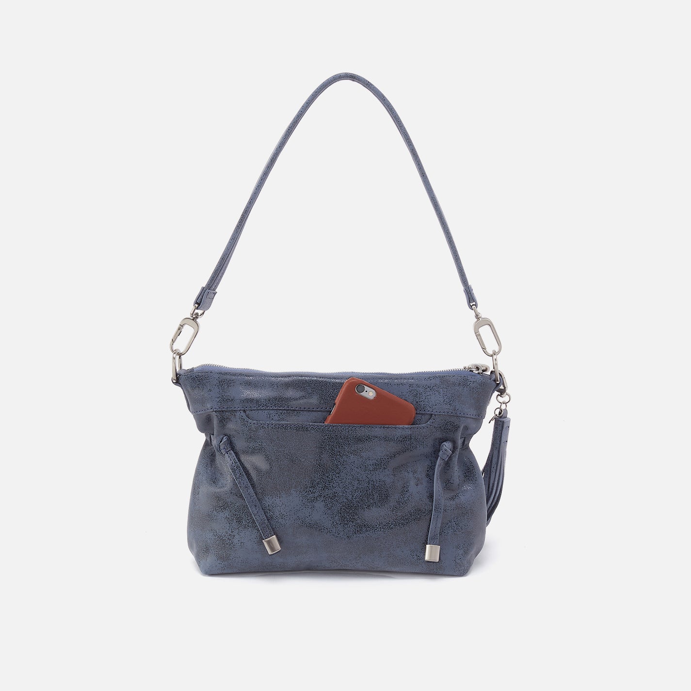 Kori Crossbody in Buffed Leather - Indigo Sky - Image 5