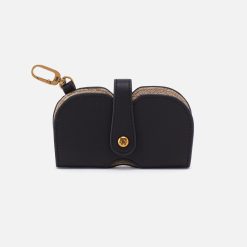 Blink Glasses Holder in Pebbled Leather - Black