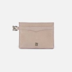 Charmed Card Case in Aniline Gloss Leather - Stone Gloss