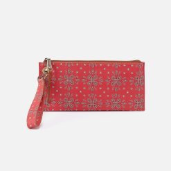 Vida Wristlet In Coated Canvas - Red Journey Bandana