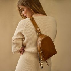 Alternative view of Fern Sling in Polished Leather - Truffle