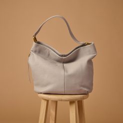 Alternative view of Harley Hobo In Pebbled Leather - Taupe