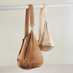 Alternative view of Sway Small Sling In Metallic Leather - Saddle Stardust