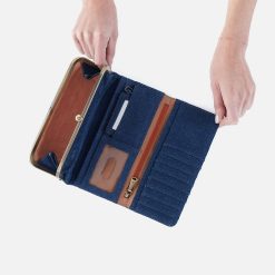 Alternative view of Rachel Continental Wallet In Denim Fabric - Dark Denim