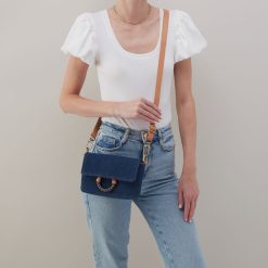 Alternative view of Sheila Swift Crossbody In Denim Fabric - Dark Denim