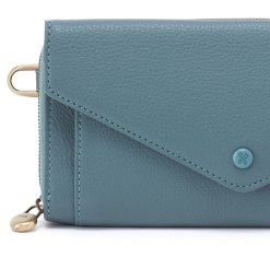 Alternative view of Goldie Large Wallet in Pebbled Leather - Agave Leaf