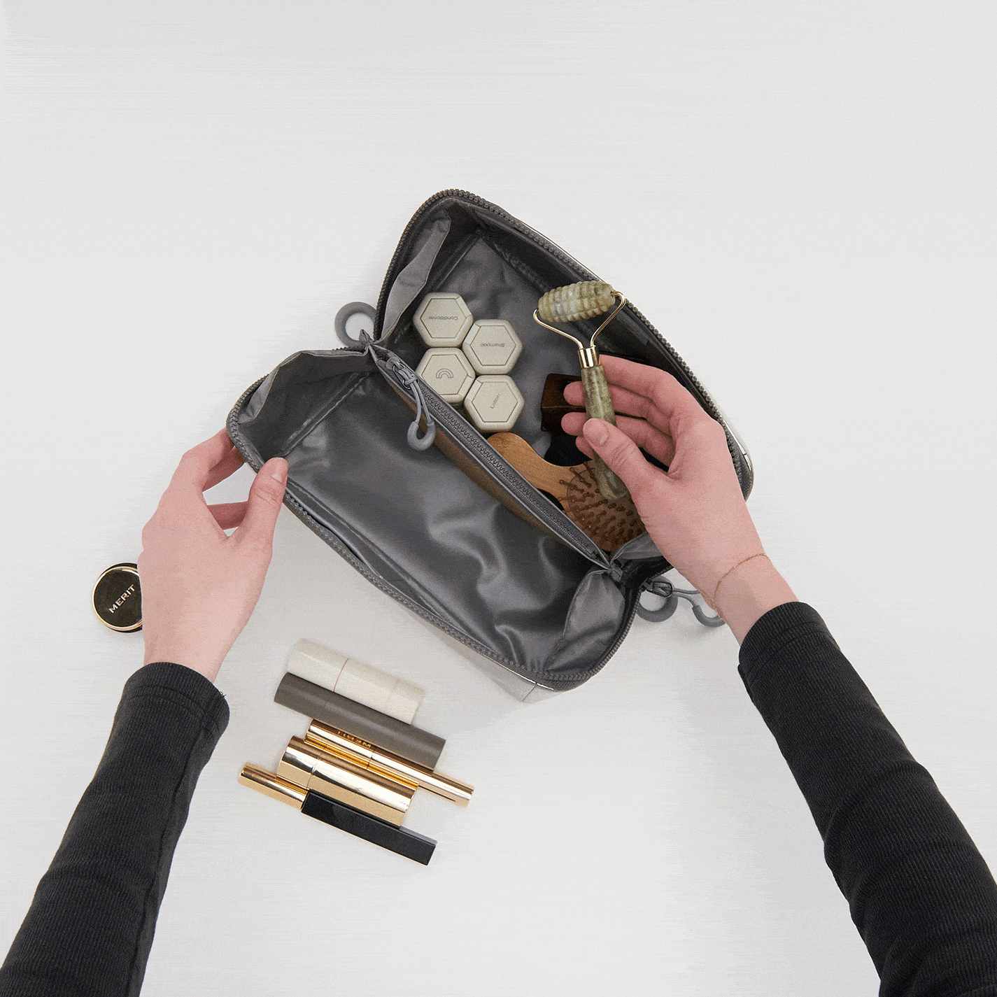 FULL GEAR Kit Large in EverShine nylon - Coffee Gold Metallic - Image 3