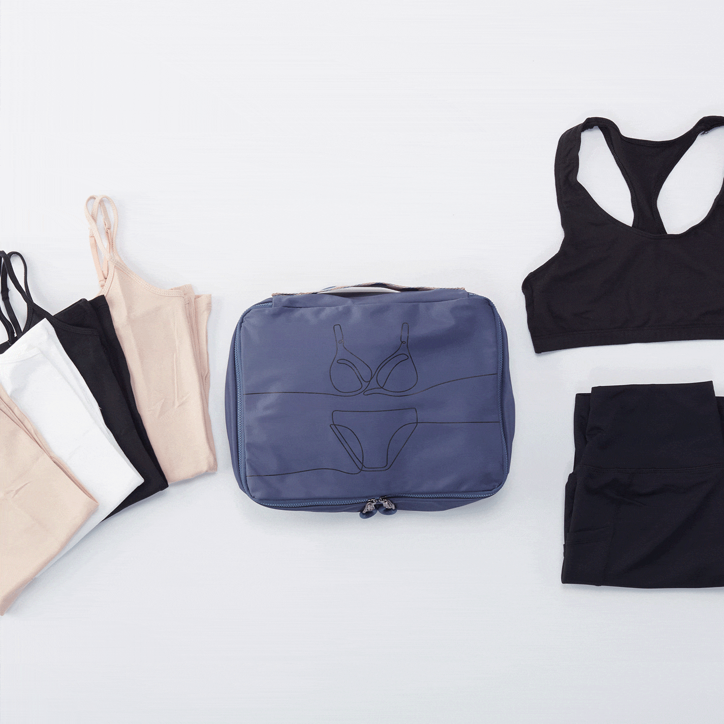 SET TO GO Packing Cube Medium in CaRefiber recycled nylon - Dune - Image 6