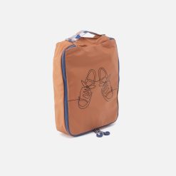 Alternative view of SET TO GO Shoe Packing Cube in CaRefiber recycled nylon - Dune