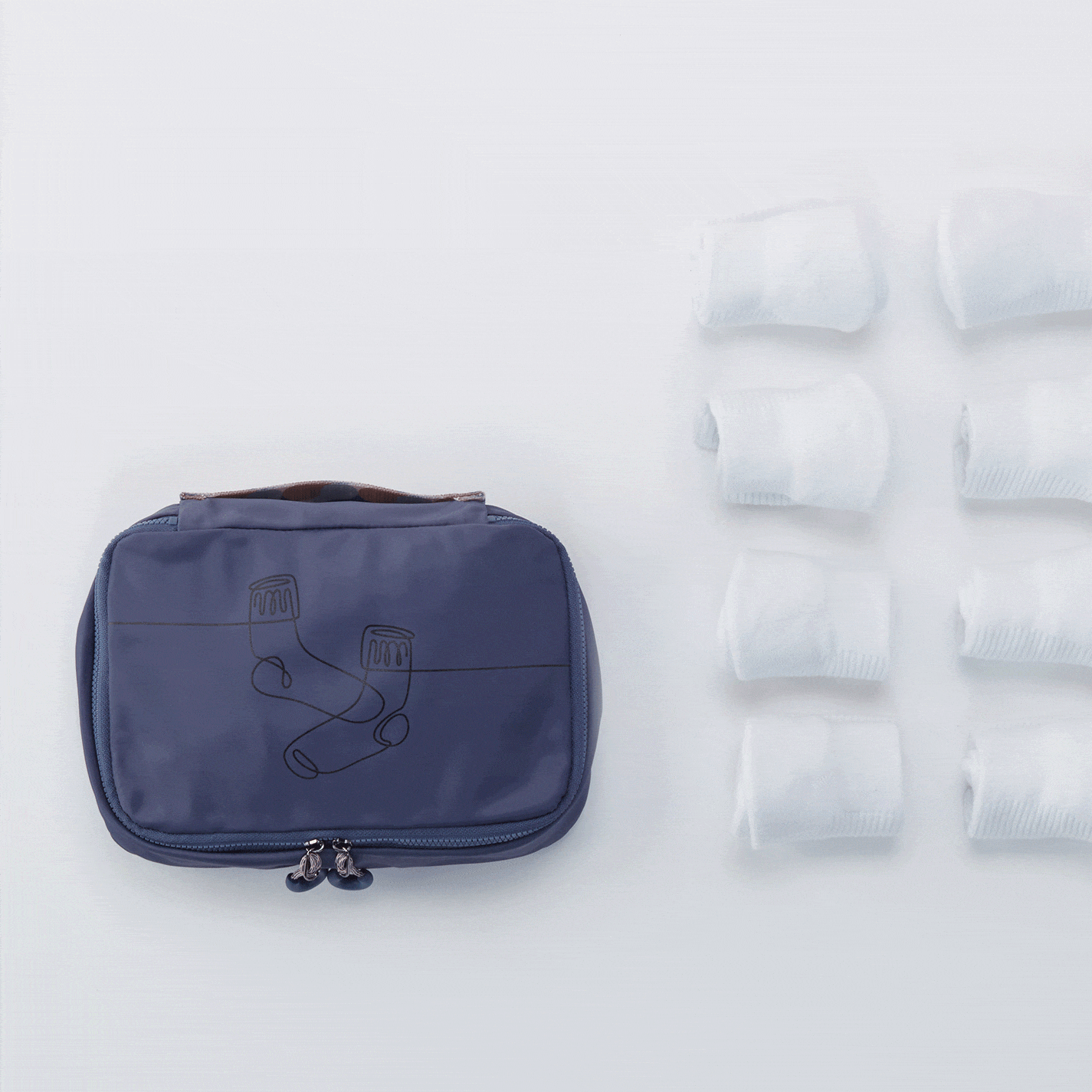 SET TO GO Packing Cube Small in CaRefiber recycled nylon - Dune - Image 6