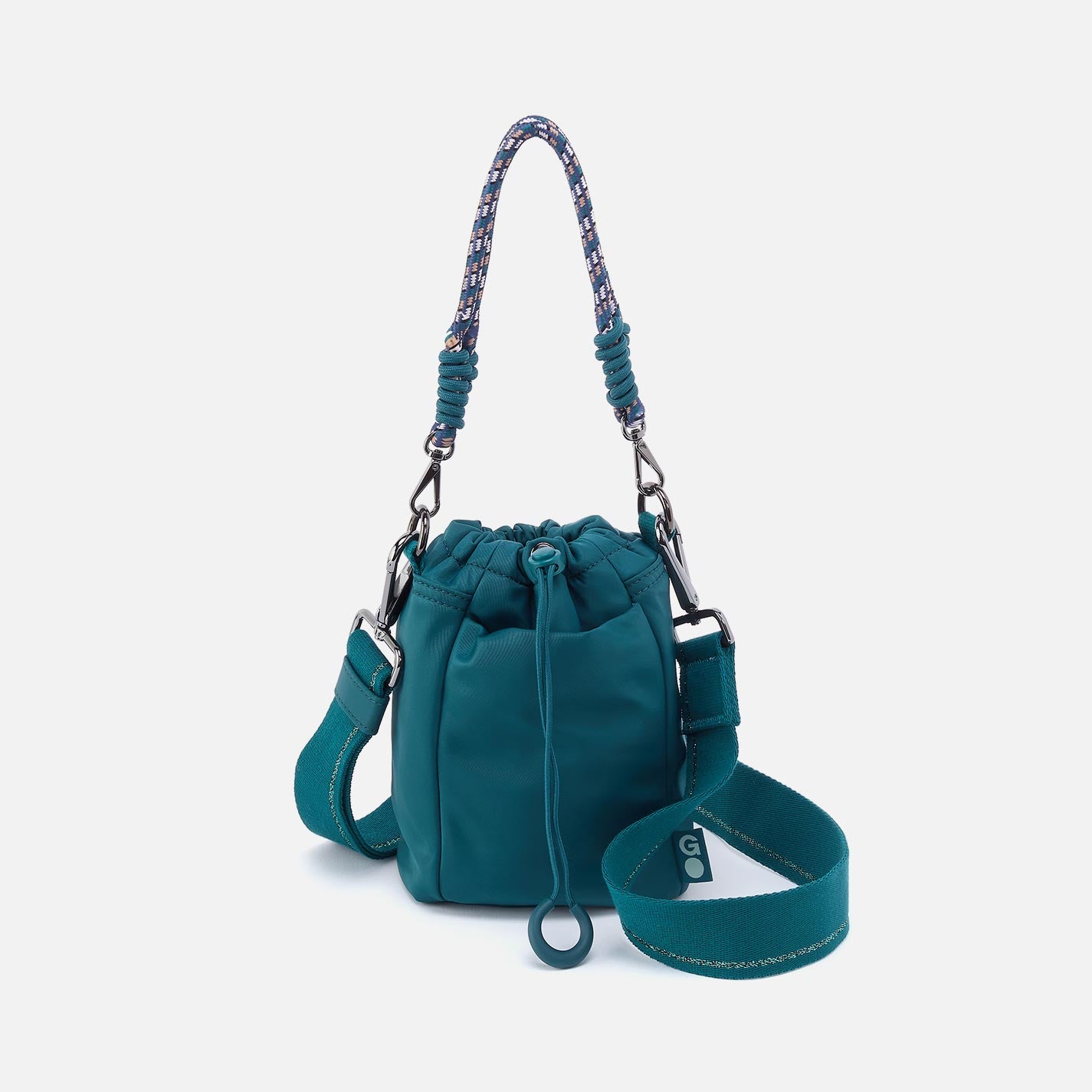 QUICK CINCH CROSSBODY in CaRefiber recycled nylon - Teal