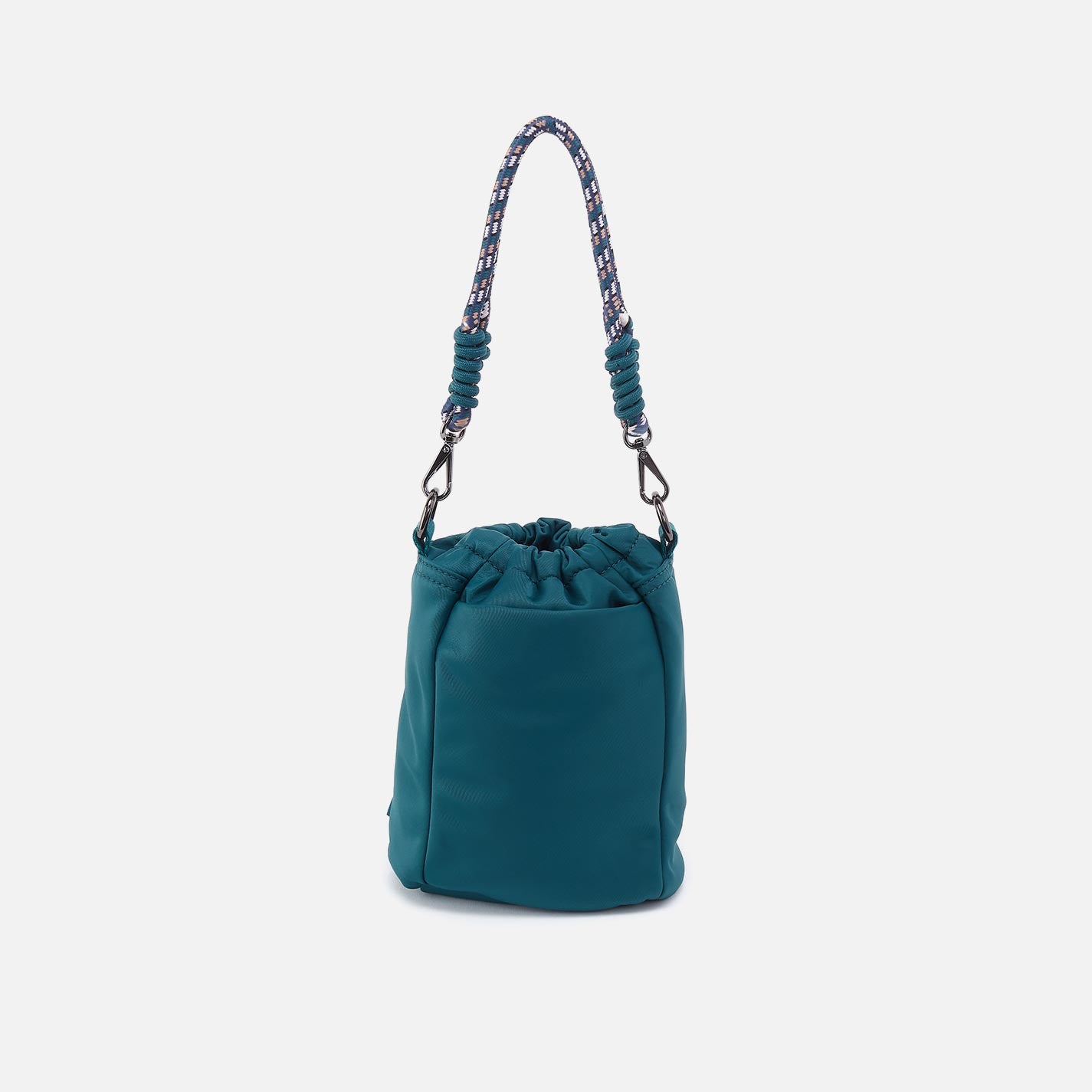 QUICK CINCH CROSSBODY in CaRefiber recycled nylon - Teal - Image 4