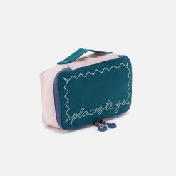 Alternative view of SET TO GO Packing Cube Small in CaRefiber recycled nylon - Teal