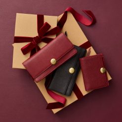 Alternative view of Hutton Large Wallet in Micrograin Leather - Red Dahlia