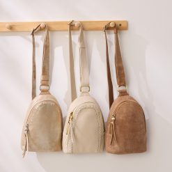 Alternative view of Fern Sling In Metallic Leather - Saddle Stardust