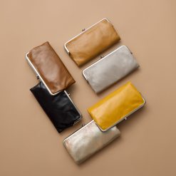 Alternative view of Lauren Clutch-Wallet In Metallic Leather - Saddle Stardust