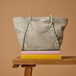 Alternative view of Phoebe Tote In Buffed Leather - Misty Harbor
