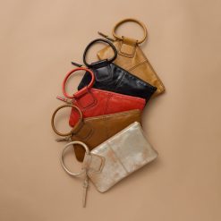 Alternative view of Sable Wristlet In Metallic Leather - Saddle Stardust