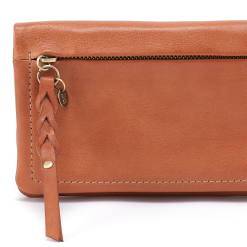 Alternative view of Lumen Continental Wallet in Washed Leather - Harvest Wheat