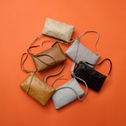 Alternative view of Darcy Crossbody in Polished Leather - Natural