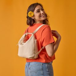 Alternative view of Emily Convertible Backpack in Pebbled Leather - Black