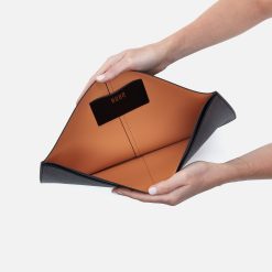 Alternative view of Vida Large Laptop Sleeve in Micro Pebbled Leather - Black