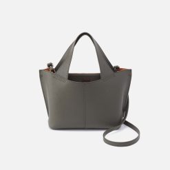 Vida Small Tote in Micro Pebbled Leather - Desert Palm