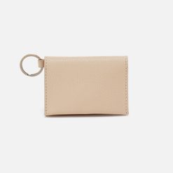 Vida Card Case in Micro Pebbled Leather - Almond