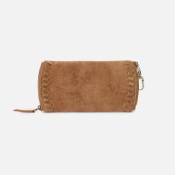 Spark Double Eyeglass Case In Buffed Leather - Whiskey