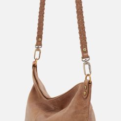 Alternative view of Thin Braided Strap in Buffed Leather - Whiskey