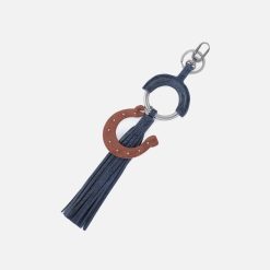 Lucky Tassel Fob in Buffed Leather - Indigo Sky