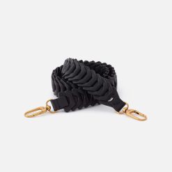 Leather Link Strap in Pebbled Leather - Black