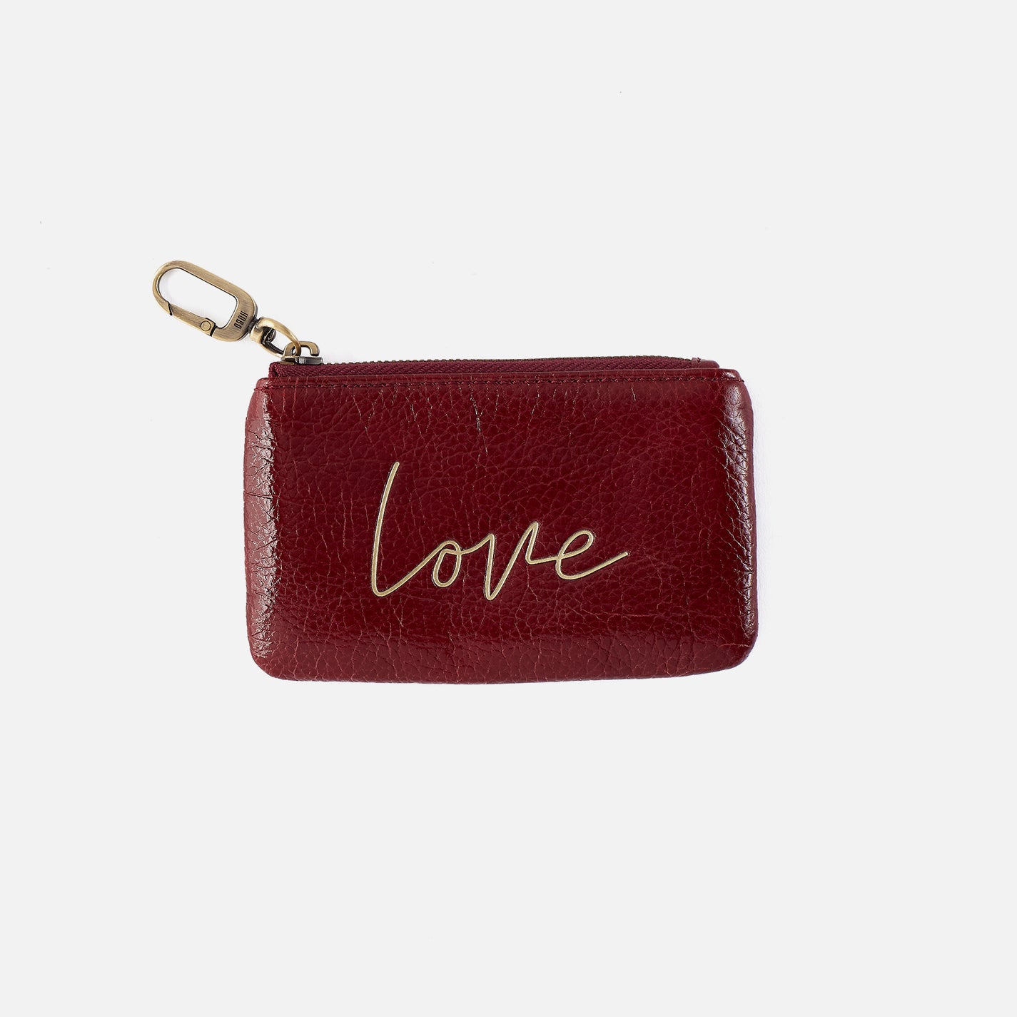 Sentiment Pouch Box in Aniline Gloss Leather - Garnet Gloss - Image 2