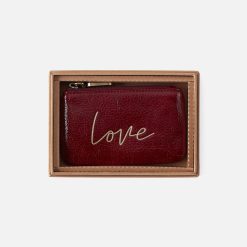 Sentiment Pouch Box in Aniline Gloss Leather - Garnet Gloss