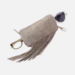 Alternative view of Spark Double Eyeglass Case in Nubuck Leather - Golden Granite