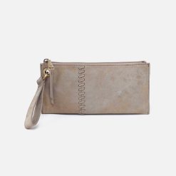 Vida Wristlet in Nubuck Leather - Golden Granite