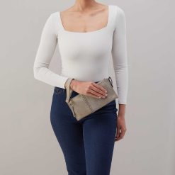 Alternative view of Vida Wristlet in Nubuck Leather - Golden Granite