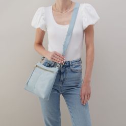 Alternative view of Cambel Crossbody In Buffed Leather - Sky