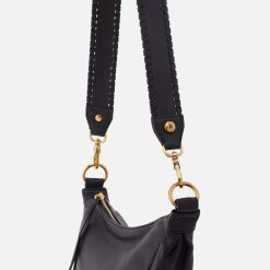 Alternative view of Whipstitch Guitar Strap in Pebbled Leather - Black