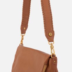 Alternative view of Whipstitch Guitar Strap in Pebbled Leather - Warm Honey