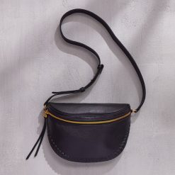 Alternative view of Juno Belt Bag In Pebbled Leather - Black