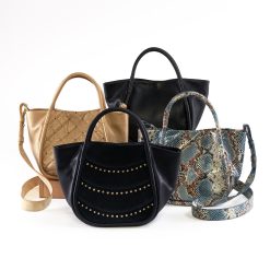 Alternative view of Margot Satchel In Pebbled Metallic Leather - Dusty Gold